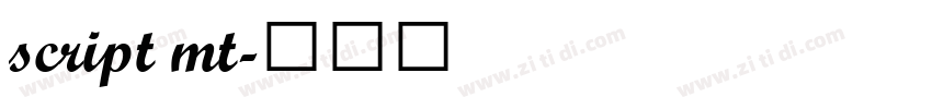 script mt字体转换